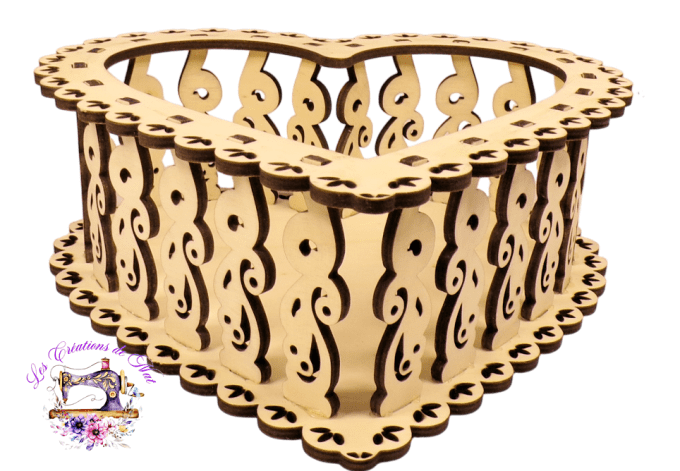 Panier de mariage forme coeur