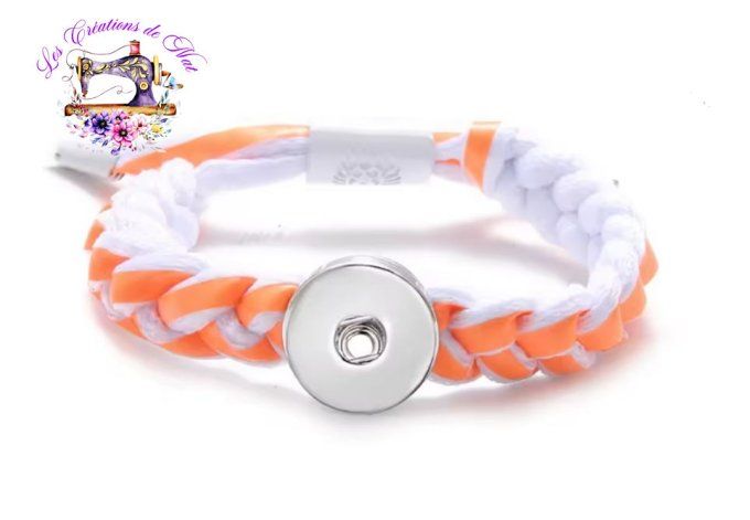 Bracelets tressés pour pressions interchangeables