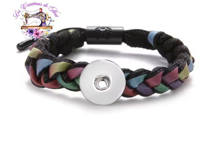Bracelets tressés pour pressions interchangeables