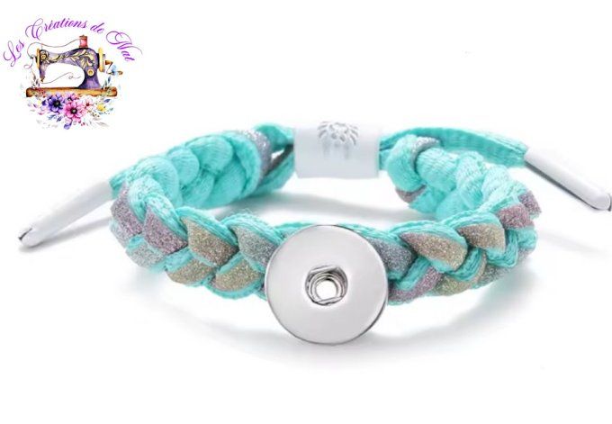 Bracelets tressés pour pressions interchangeables