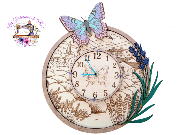 Horloge "Brin de lavande"