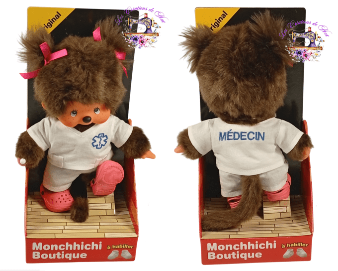 Peluche Monchhichi personnalisée