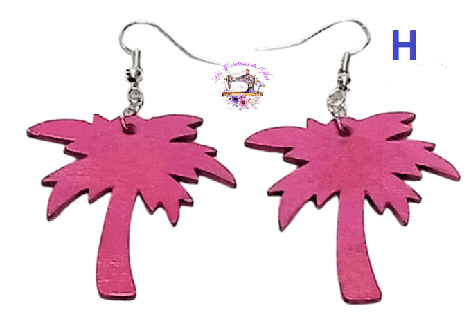 Boucles d'oreilles bois