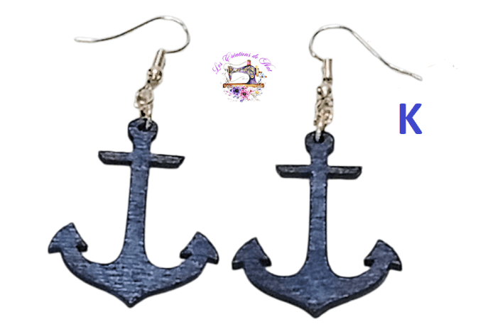 Boucles d'oreilles bois