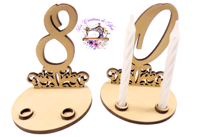 Supports chiffres pour bougies d'anniversaire