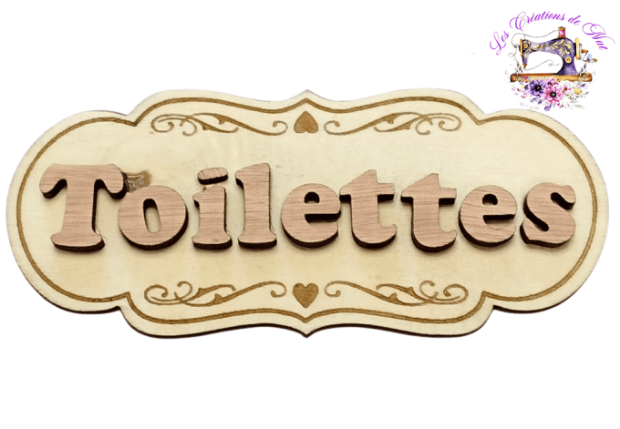 Plaque de porte avec lettrage en relief