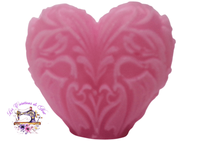 Bougie "Coeur gravé"