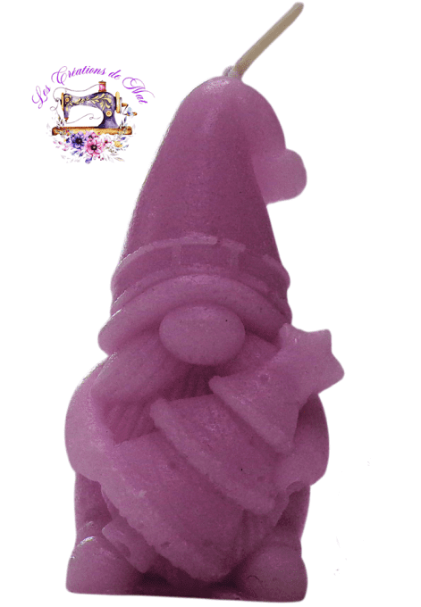 Bougie "Lutin de Noël" avec sapin 
