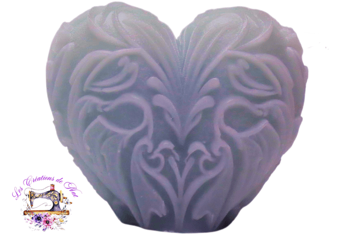 Bougie "Coeur gravé"