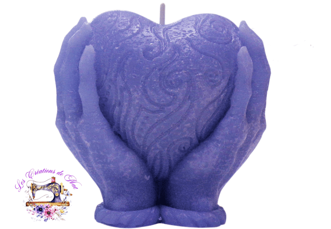 Bougie "Coeur dans les mains"