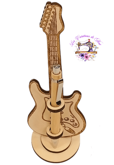 Porte-stylo forme guitare