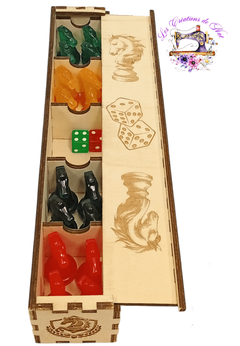 Coffret Premium Jeux de petits chevaux avec plateau