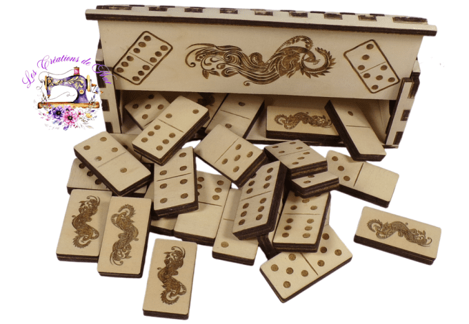 Coffret Premium avec dominos en bois