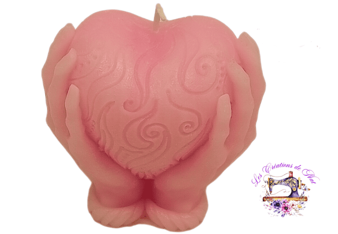 Bougie "Coeur dans les mains"