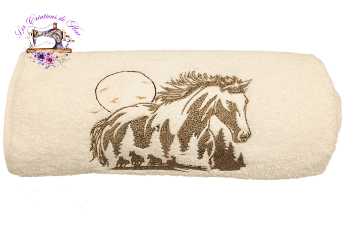 Serviette de toilette "Cheval Mustang"