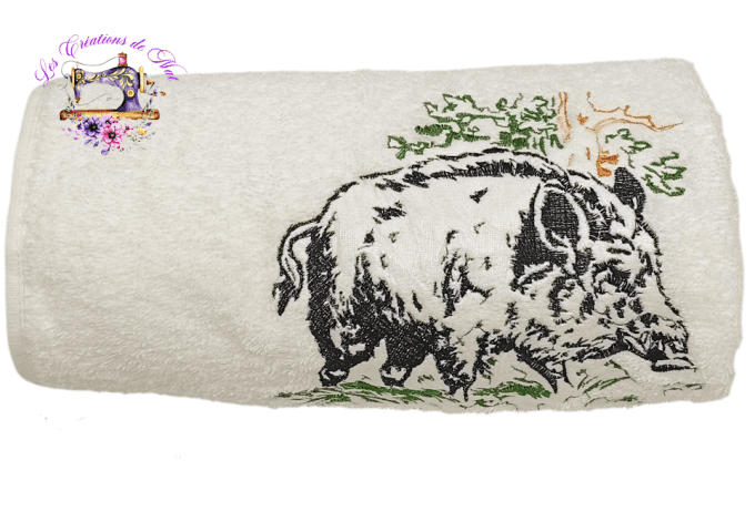 Serviette de toilette "Sanglier"